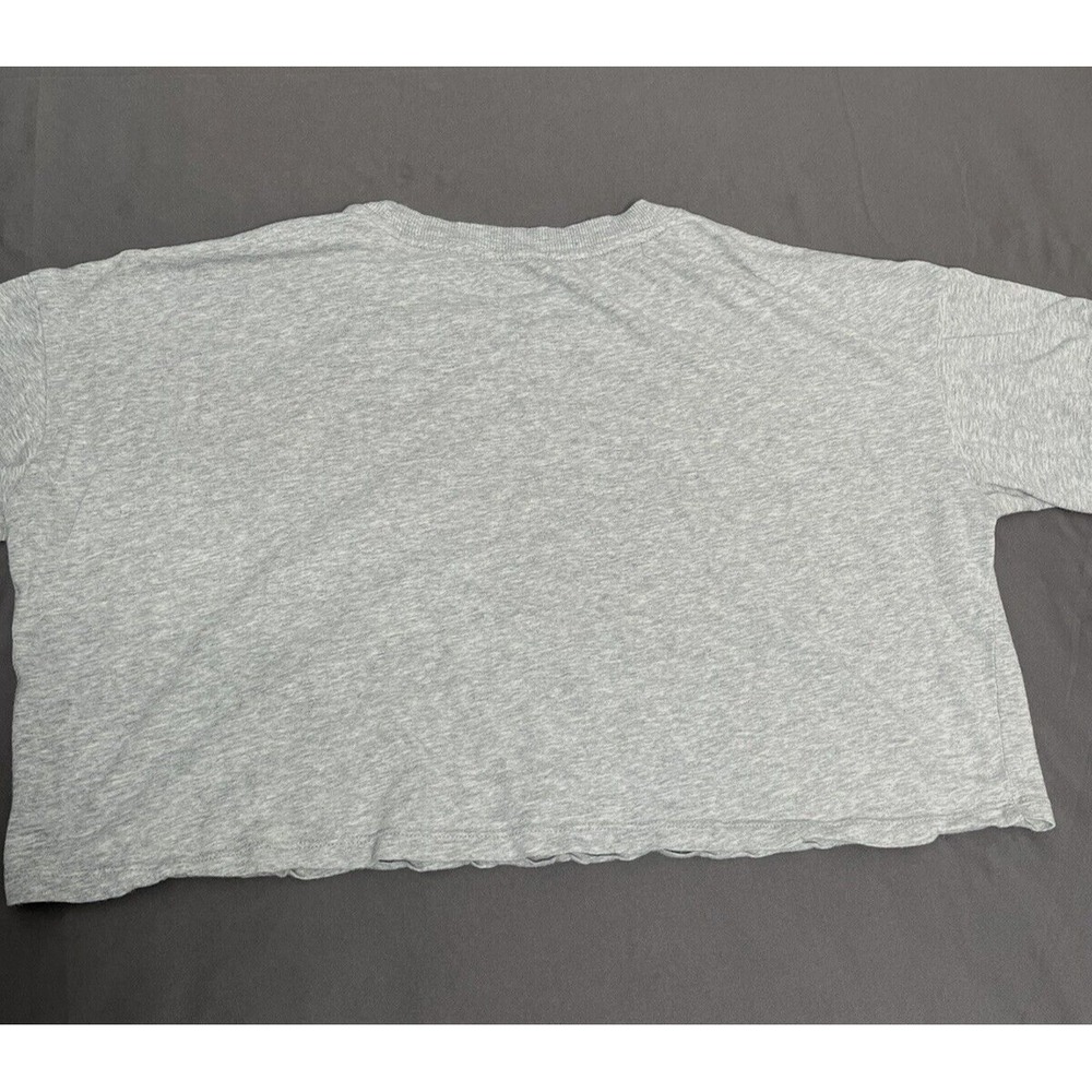 Calvin Klein Performance Sliced Logo Cropped Gray‎ Short Sleeve T-Shirt Womens M - Picture 7 of 10